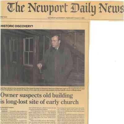 Newport Daily News_Feb 10-11, 2001_Historic Discovery_19 Sherman St (9)