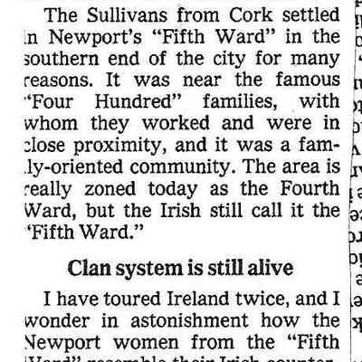Early Sullivans Helped Build St. Mary's