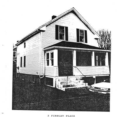 Paragraph and photo of 3 Findlay Place, home of Mr. and Mrs. Patrick Lyons