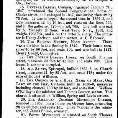 1856 City Directory Description