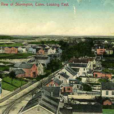 Birds Eye View of Stonington CT looking east