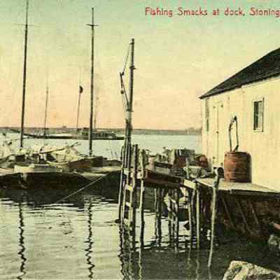 Fishing Smacks at dock, Stonington CT