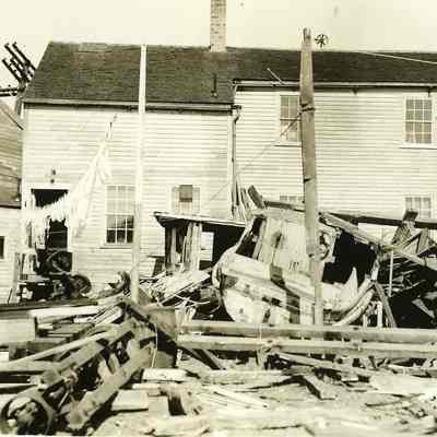 Houses with debris