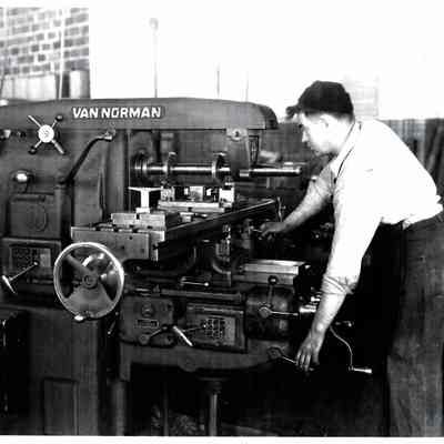 Worker at a Milling Machine, 1940s