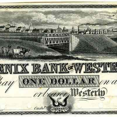 One Dollar The Phenix Bank of Westerly State of Rhode Island