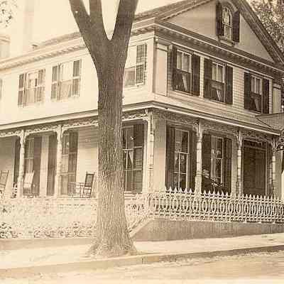 House on corner of High and Water(?) Streets, Stonington CT