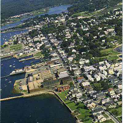 Aerial view of Stonington looking north