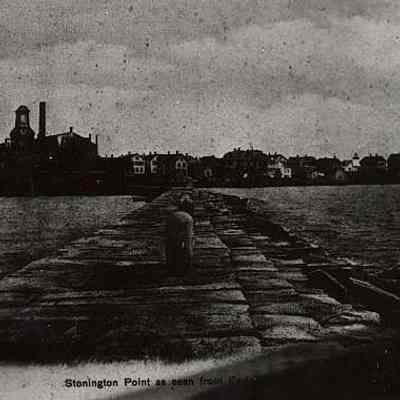 Stonington Point as seen from breakwater, Stonington CT