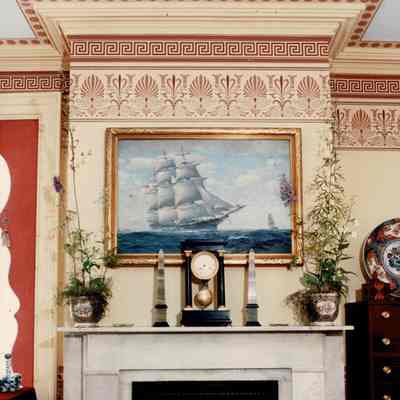 Fireplace in "Lady's Chamber", Palmer House, 1989
