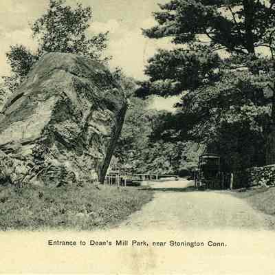 Entrance to Dean's Mill Park, near Stonington CT