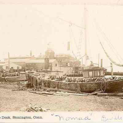 Wreck of "Nomad" at Gates Dock, Stonington CT