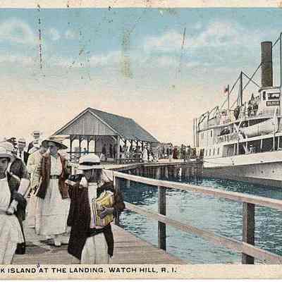Steamer BLOCK ISLAND at the landing, Watch Hill RI