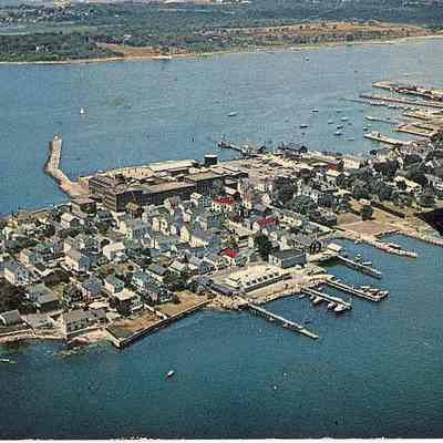 Aerial view of Stonington Borough looking west
