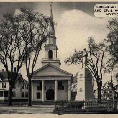 Congregational Church and Civil War Monument, Mystic CT