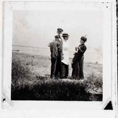 Three people at Stonington Point
