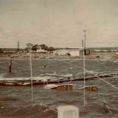 Damage from Hurricane Carol, 1954