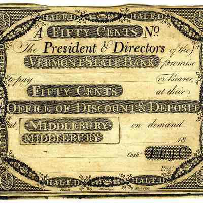Fifty Cents - Vermont State Bank