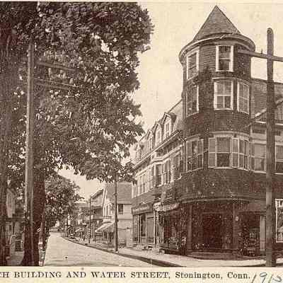 F. D. Burtch Building and Water Street, Stonington CT