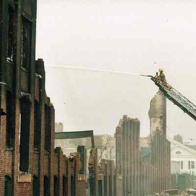 Pawcatuck Fireman at Water St. Fire, 2003