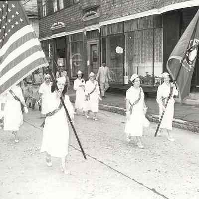 Women marching in parade