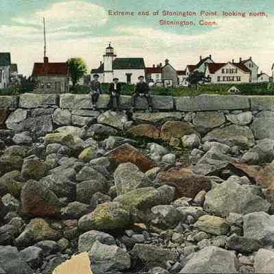 Extreme end of Stonington Point, looking north, Stonington CT