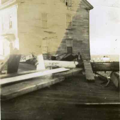 Damaged house