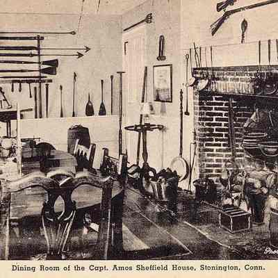 Dining room of Capt. Amos Sheffield House, Stonington CT
