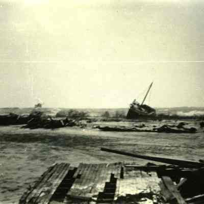 Wrecked fishing boats