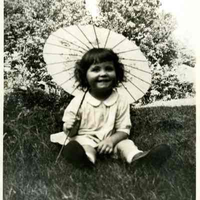 Carolyn Clark with umbrella