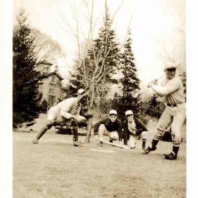 Catcher and batter in Owen's Field