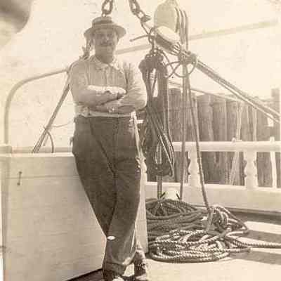 Capt. R. D. Tillotson on deck