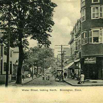 Water Street looking north, Stonington CT