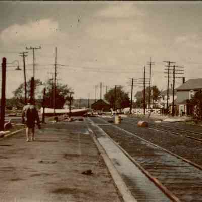 Damage after Hurricane Carol, 1954