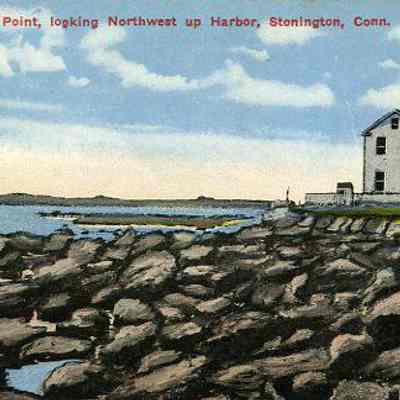 Stonington Point, looking Norwest up Harbor, Stonington CT