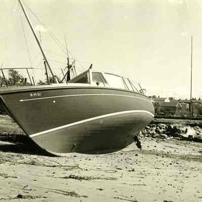 Sail boat on shore north of Atwood