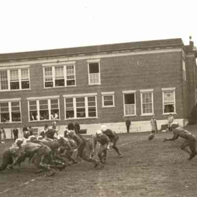 Football game at Fitch, 1930s
