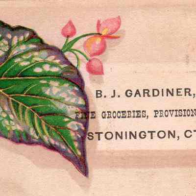 B.J. Gardiner Trade Card