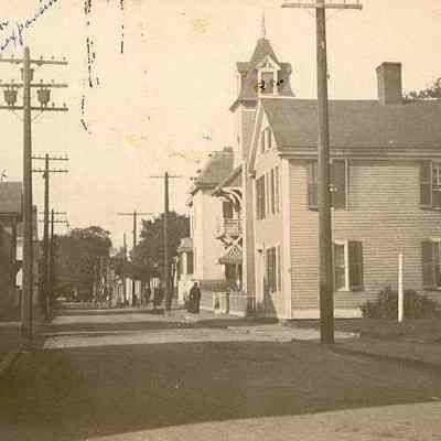 Water Street looking north before Atwood expansion, Stonington CT
