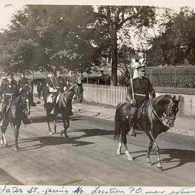Cavalry on Water Street during parade, Stonington CT
