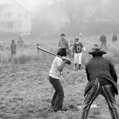 Easter softball game at Dodge's Paddock