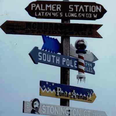 Signpost at Palmer Station