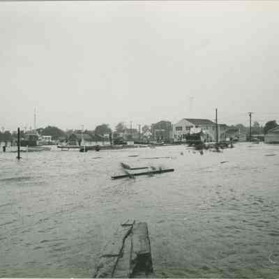 Flooded areas and Stonington Harbor