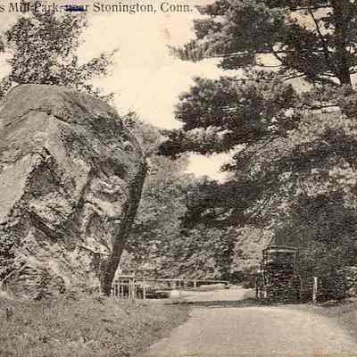 Entrance to Dean's Mill Park, near Stonington CT