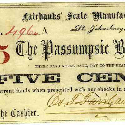 Five Cents Passumpsic Bank