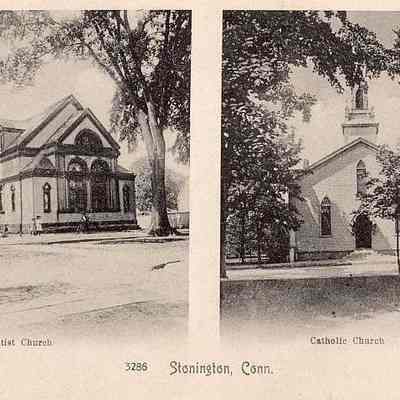 First Baptist Church and Catholic Church, Stonington CT