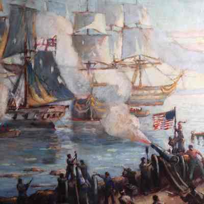 Stonington Battle Scene