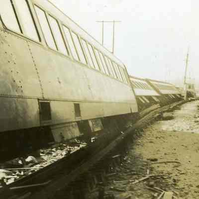 Derailed train