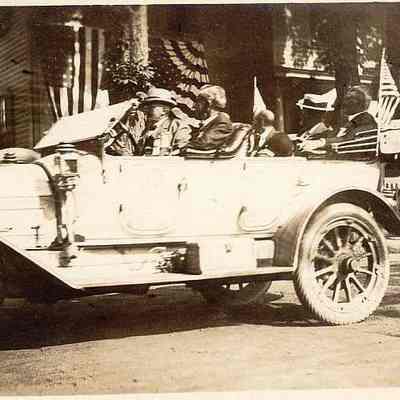 Car with people during Parade