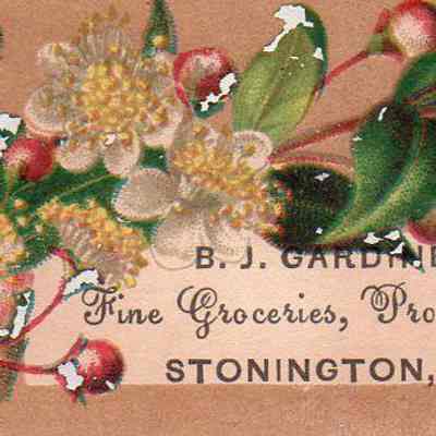 B.J. Gardiner Trade Card