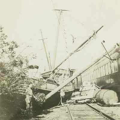 Derailed express train from New York